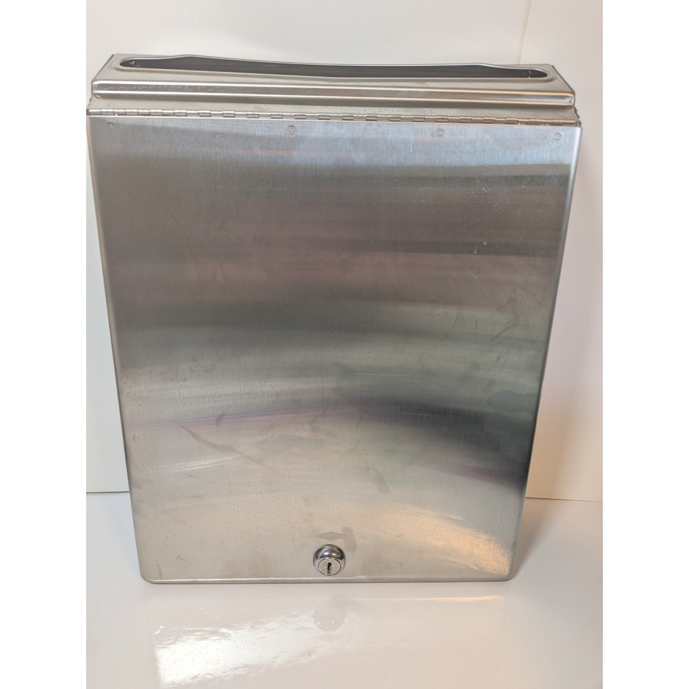 Stainless Steel Wall Mount Paper Towel Dispenser Commercial Locking Metal Box